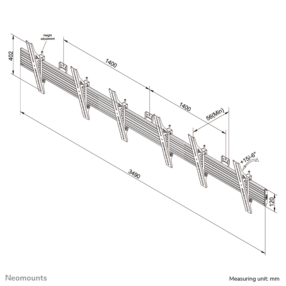 Neomounts by Newstar Pro support menu board mural